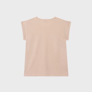 T-shirt beige avec fleur