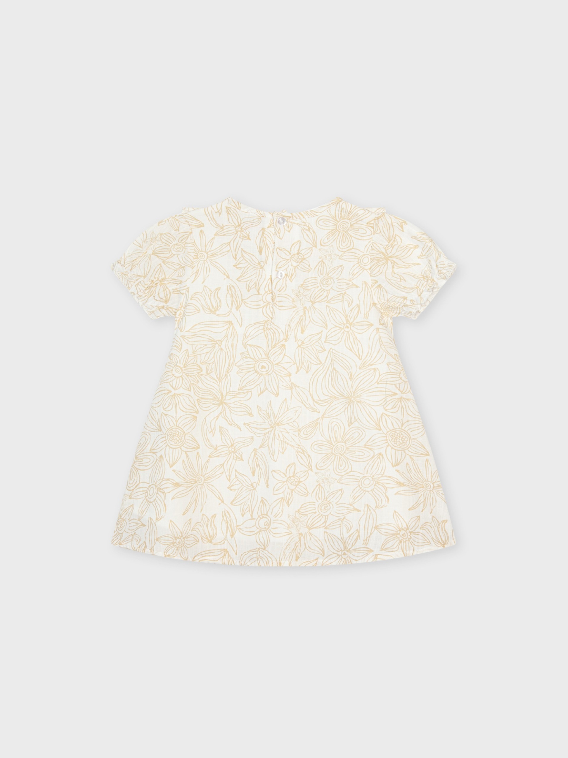 robe blanche et beige pour l'été, pour bébé filles, boutique de vêtements pour enfants à saint martin en haut dans les monts du lyonnais