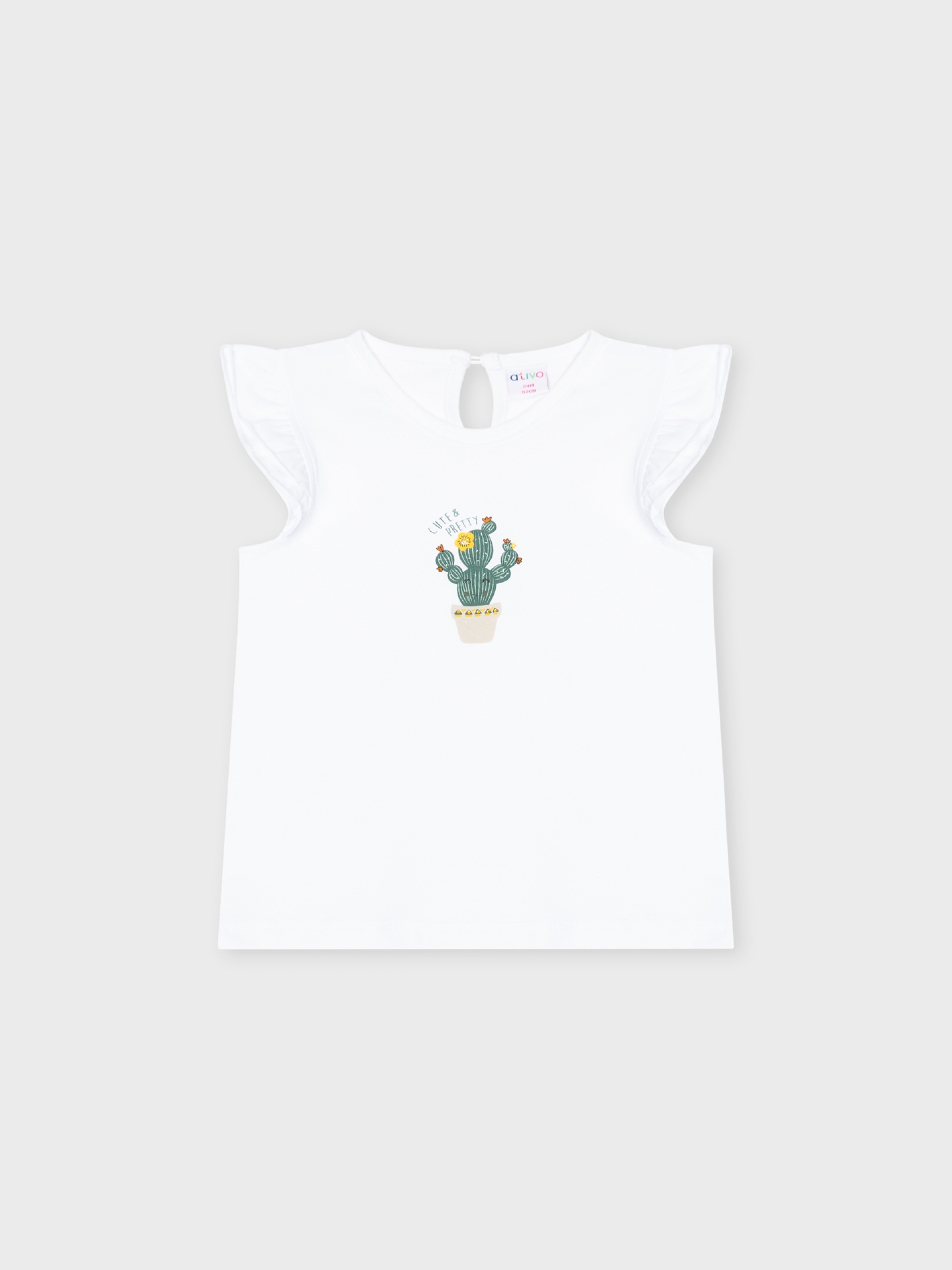 top blanc pour l'été pour bébé fille, boutique de vêtements pour enfants à saint martin en haut dans les monts du lyonnais