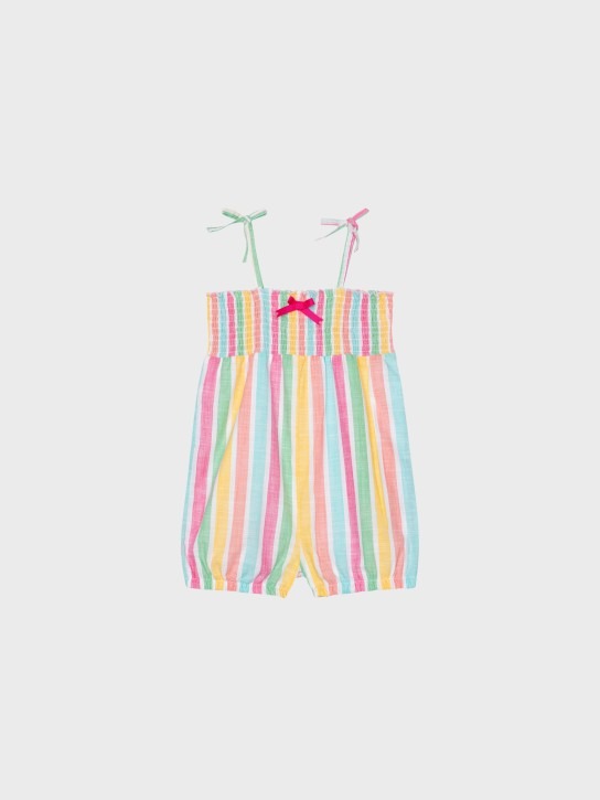 combishort rayé pastel pour bébé fille, boutique de vêtements pour enfants à saint martin en haut dans les monts du lyonnais