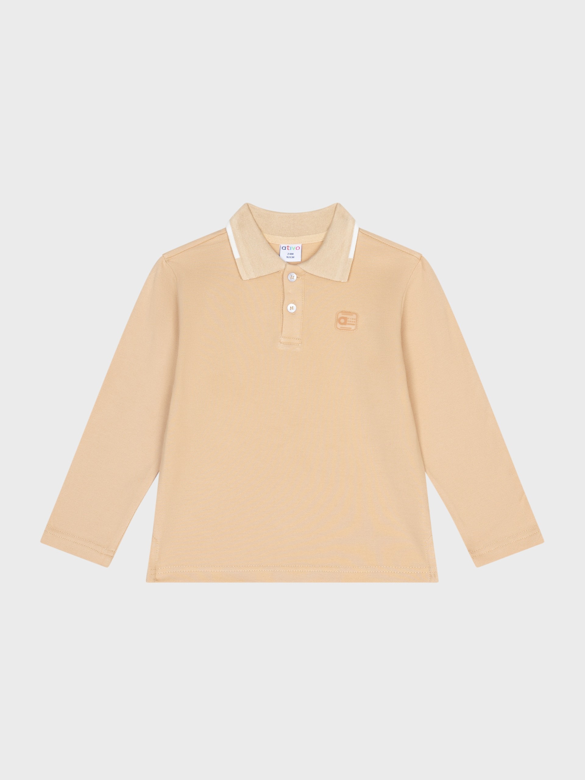 polo beige pour bébé garçon, idéal cadeau naissance, boutique de vêtements pour enfants à saint martin en haut