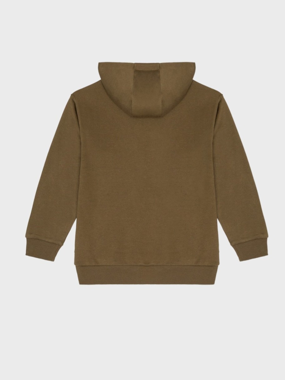 sweat à capuche kaki pour garçons et ados, boutique de vêtements pour enfants à saint martin en haut dans les monts du lyonnais