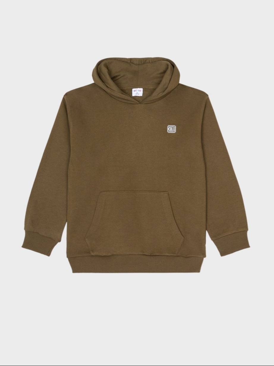 sweat à capuche kaki pour garçons et ados, boutique de vêtements pour enfants à saint martin en haut dans les monts du lyonnais