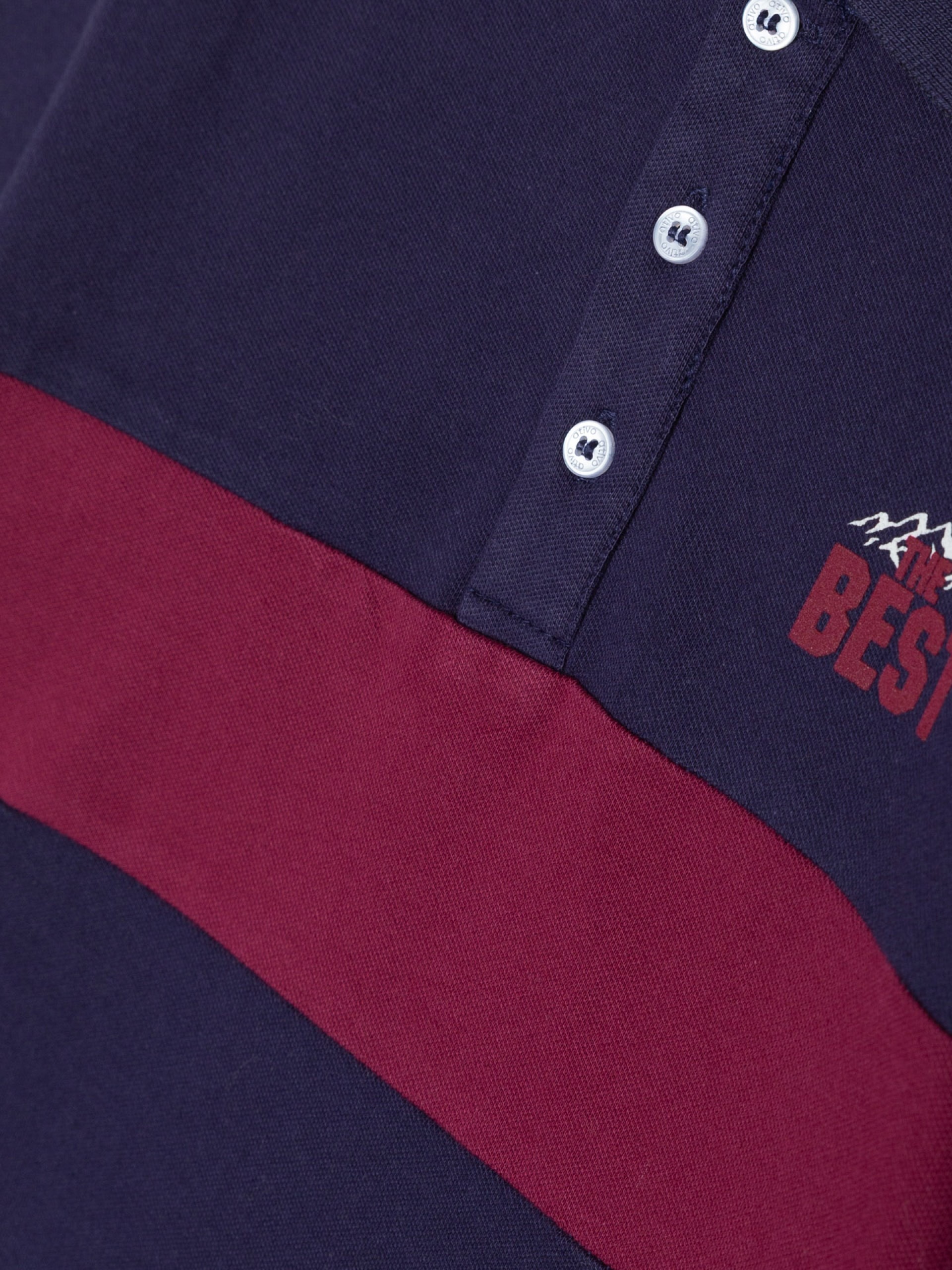 Polo marine et bordeaux THE BEST – Image 3