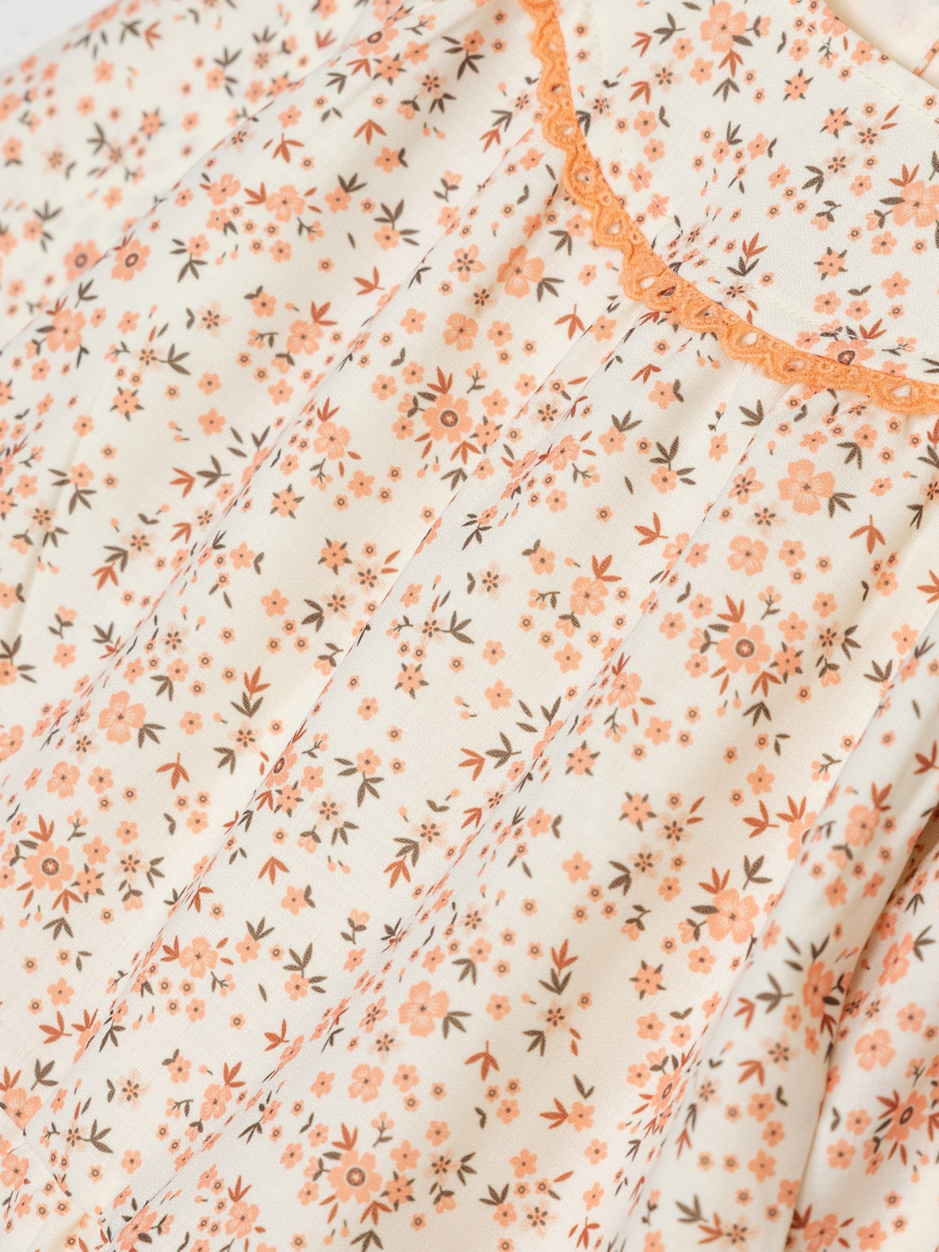 Robe fleurie orange – Image 3