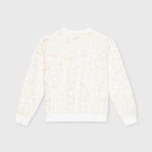 Sweat blanc et beige