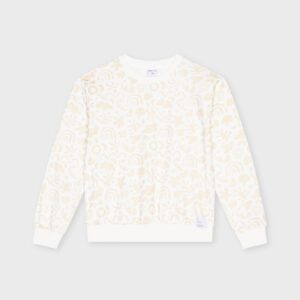 Sweat blanc et beige