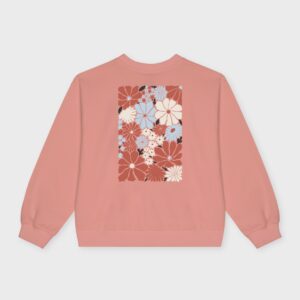 Sweat fleuri dans le dos