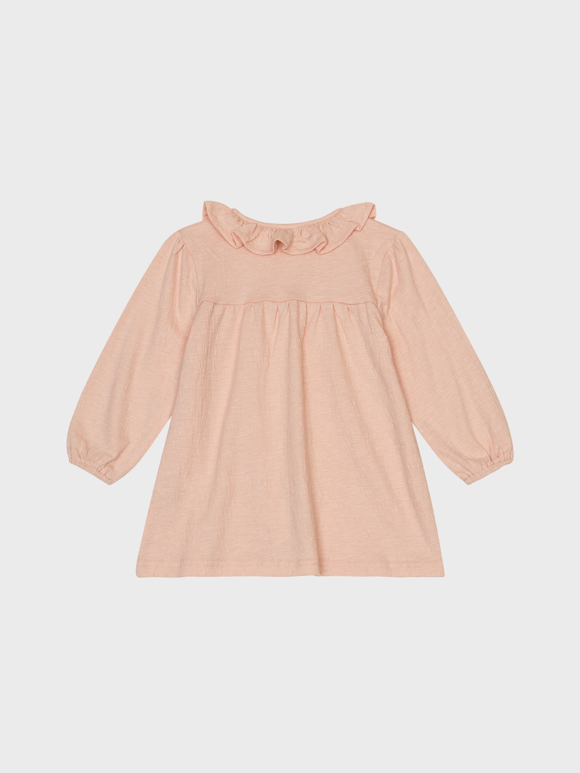 Robe saumon col claudine – Image 2