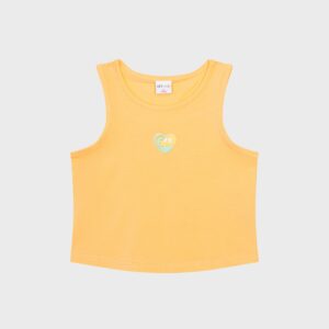 Débardeur orange avec coeur