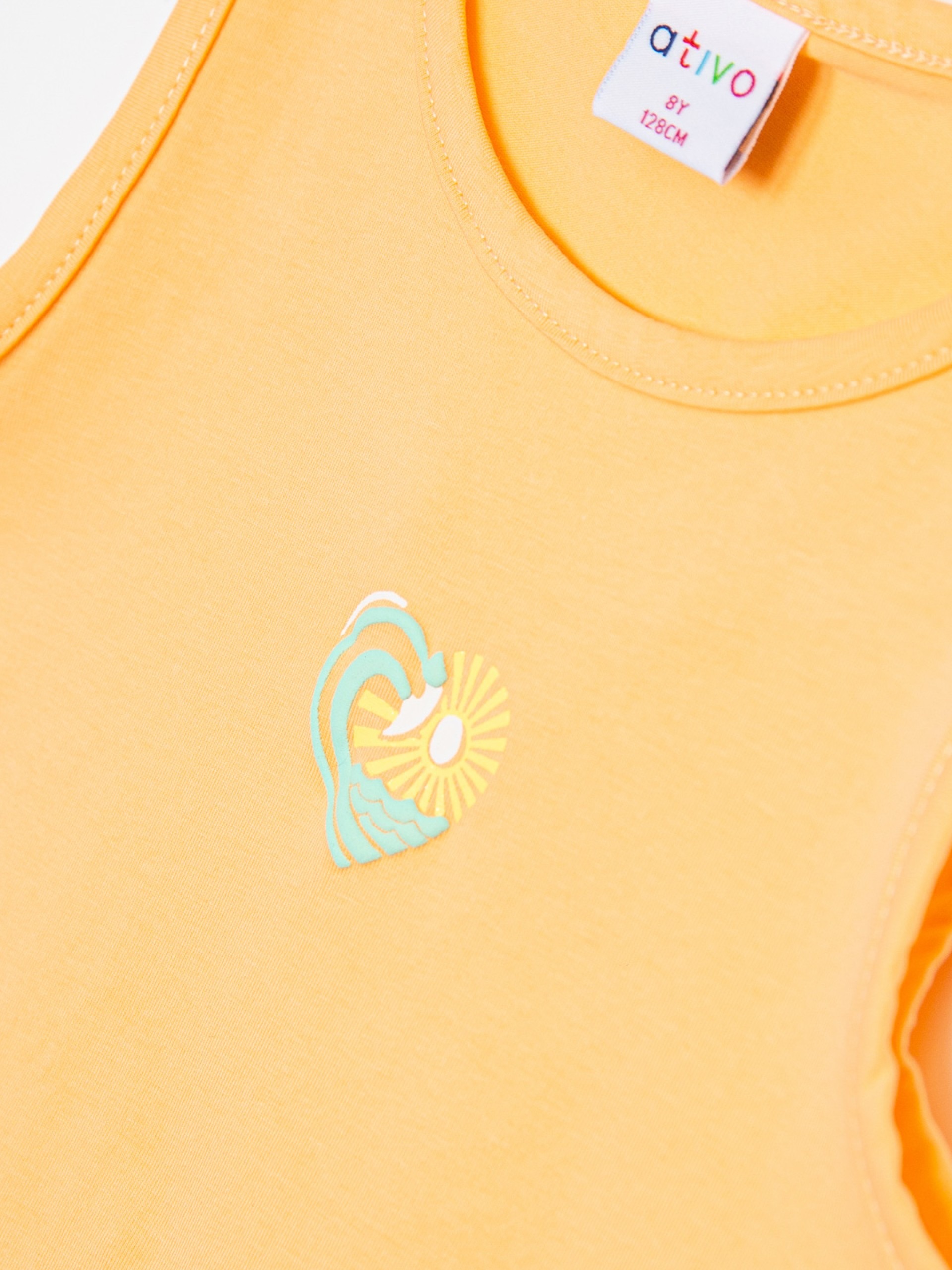 Débardeur orange avec coeur – Image 3