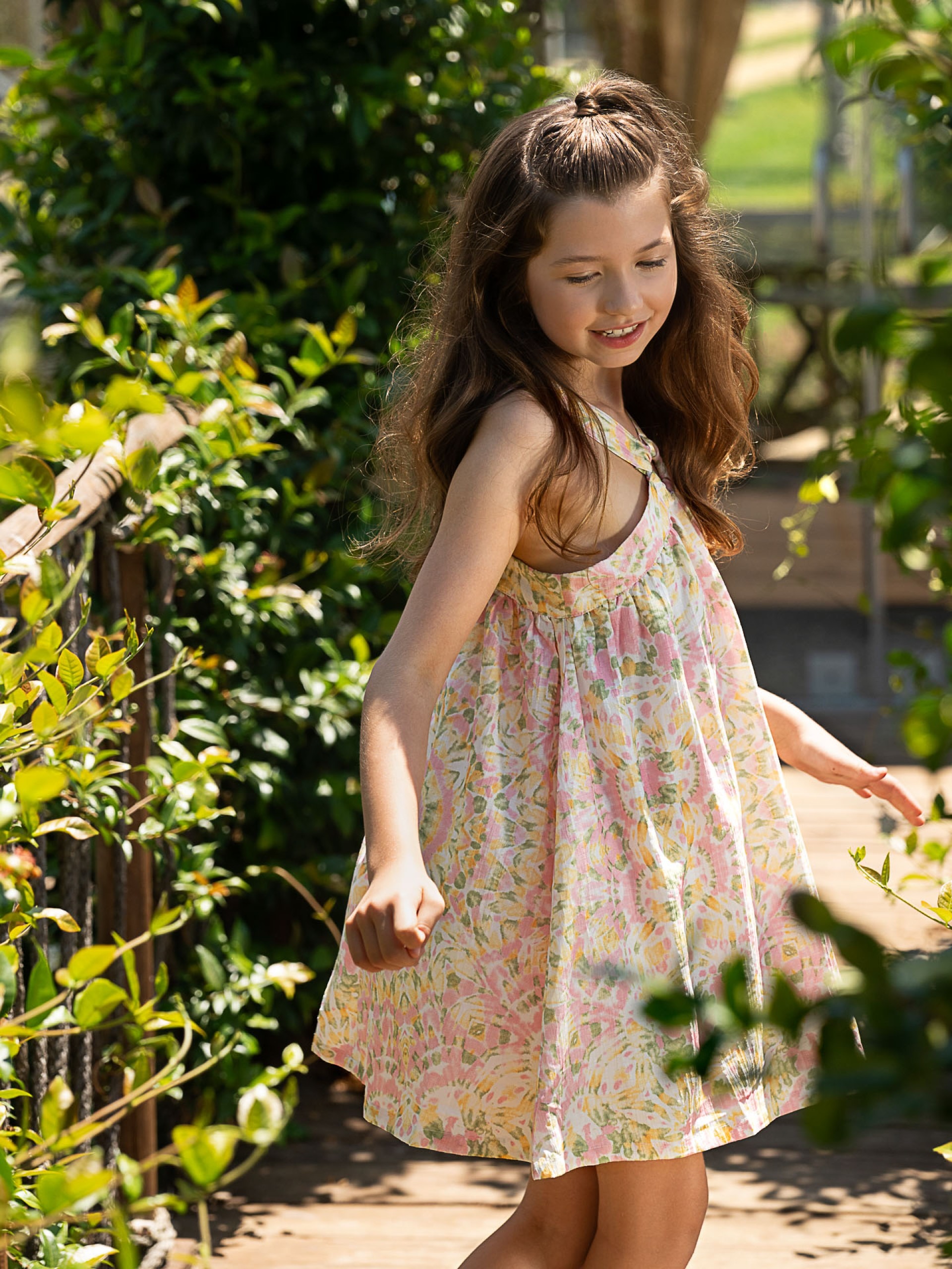 robe fille aux couleurs pastels, idéale pour l'été, boutique de vêtements pour enfants à saint martin en haut dans les monts du lyonnais