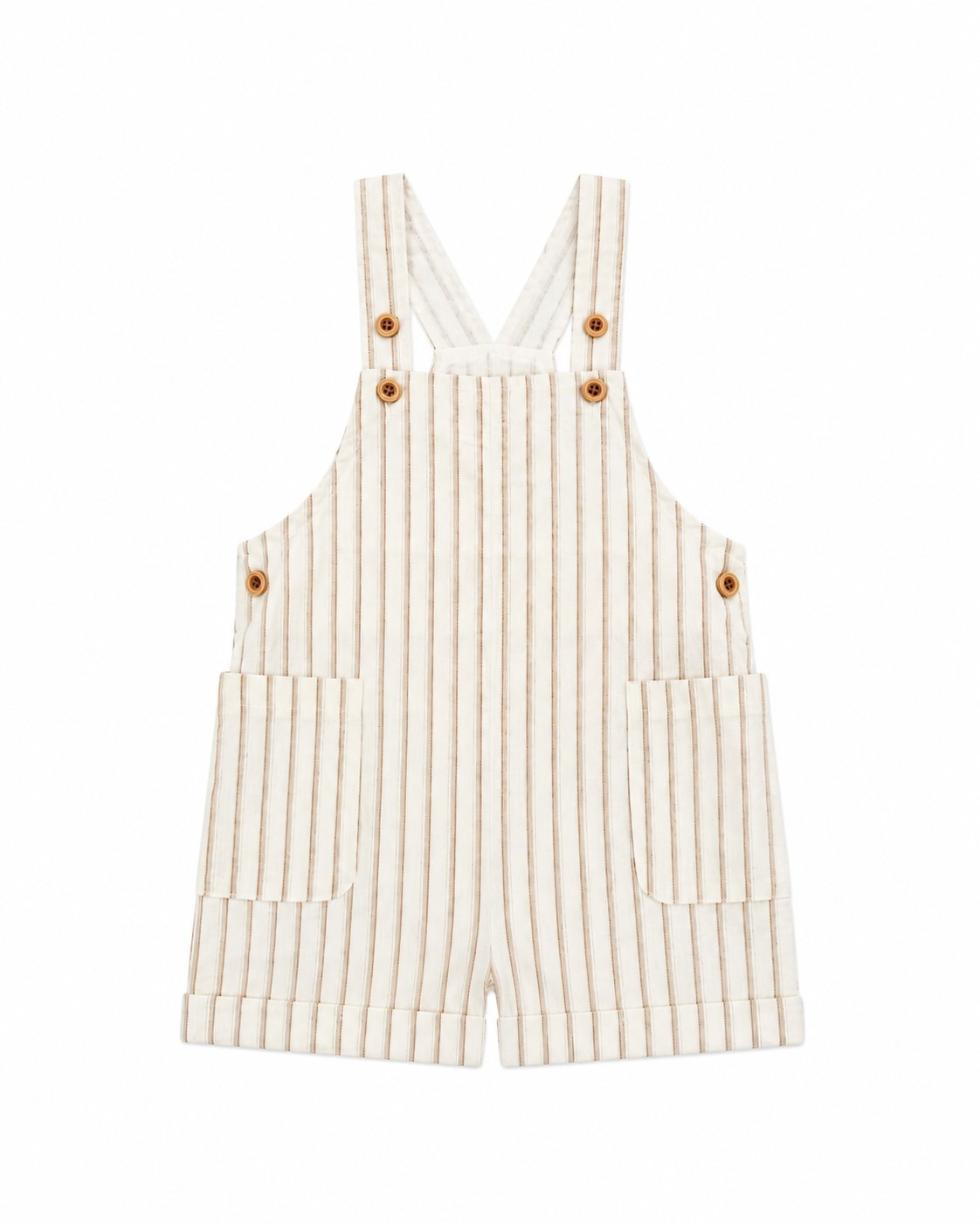 combishort rayé beige pour bébé garçon, idéal pour l'été et une cérémonie, boutique de vêtements pour enfants à saint martin en haut dans les monts du lyonnais