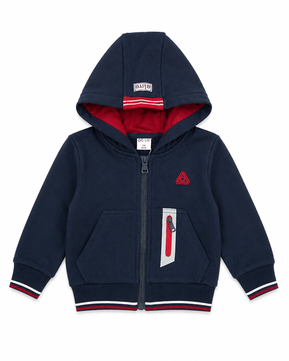 veste zippée à capuche marine et bordeaux pour bébé garçon, boutique de vêtements pour enfants à saint martin en haut