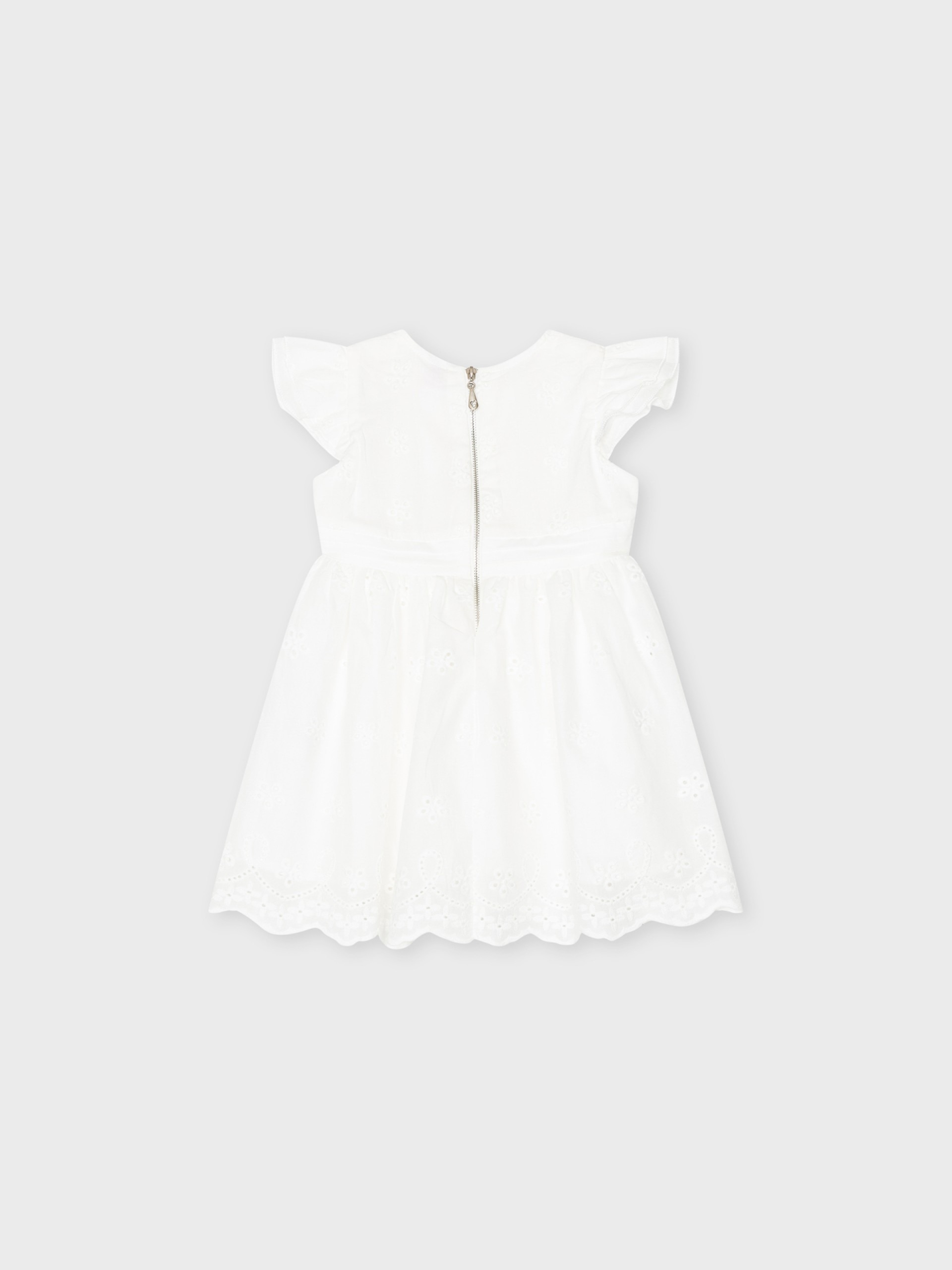 Robe blanche avec fleurs blanches – Image 2