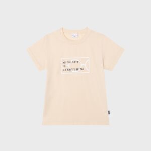 T-shirt beige lunettes