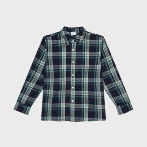 Chemise à carreaux verte