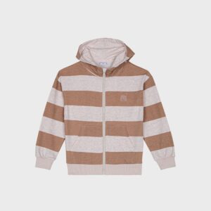 Veste rayée marron