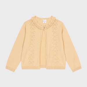 Veste beige col claudine