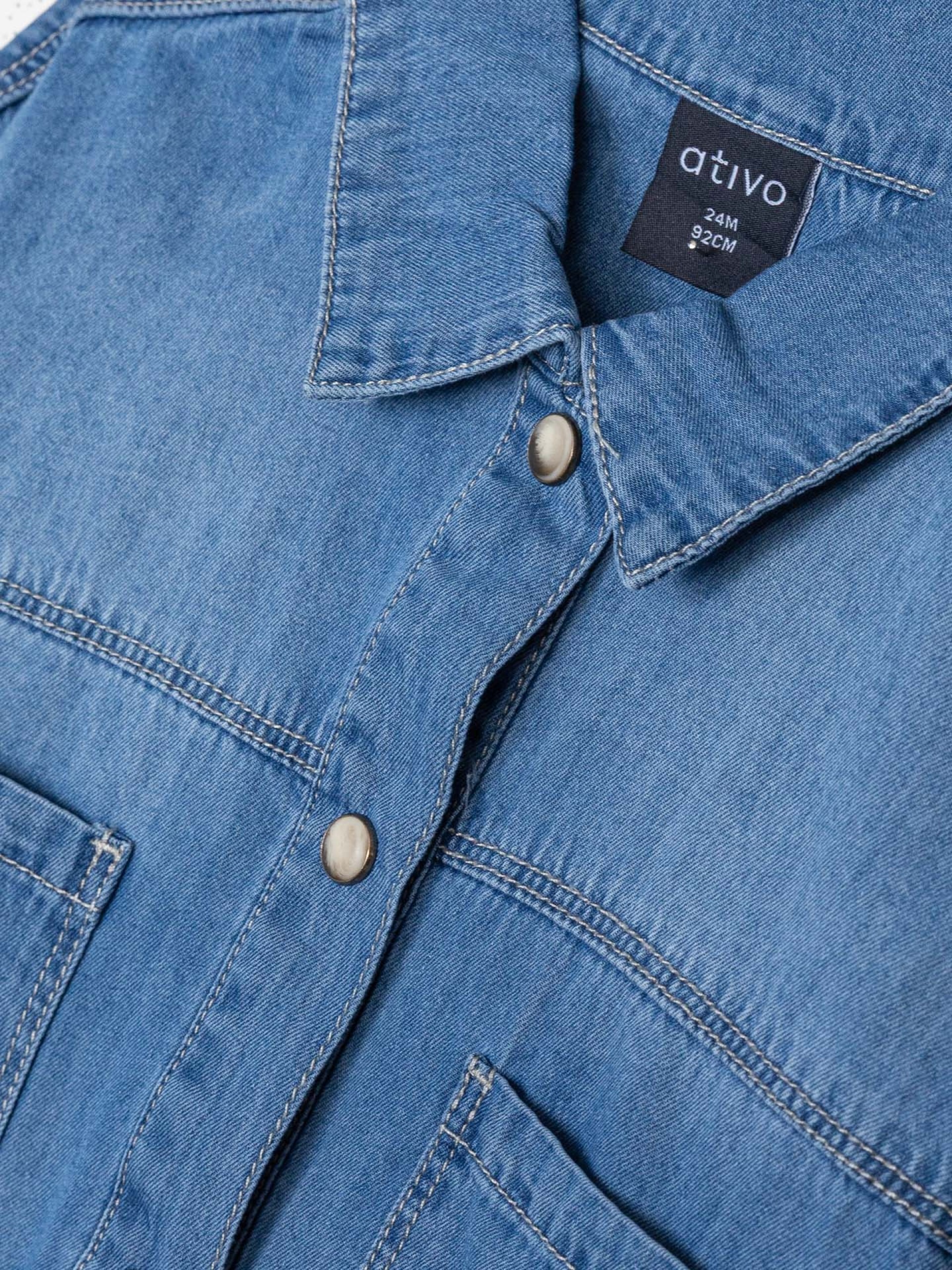 veste bleu jean pour bébé fille, boutique de vêtements pour enfants à saint martin en haut dans les monts du lyonnais