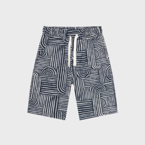 Short marine et blanc