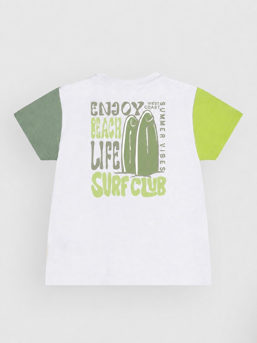 T-shirt blanc et vert SUMMER VIBES – Image 2