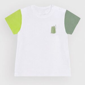 T-shirt blanc et vert SUMMER VIBES