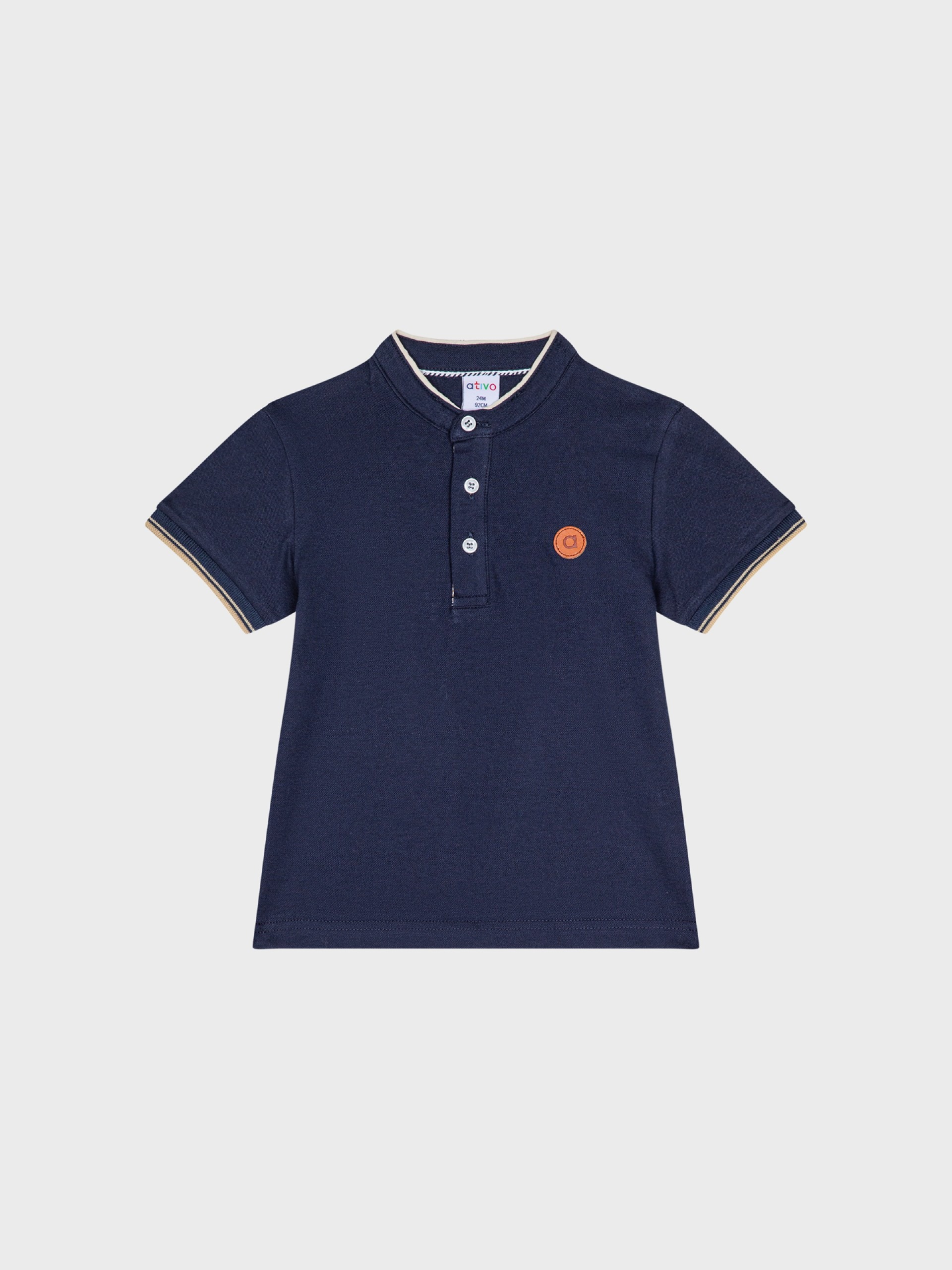 polo col mao marine pour bébé garçon, boutique de vêtements pour enfants à saint martin en haut dans les monts du lyonnais