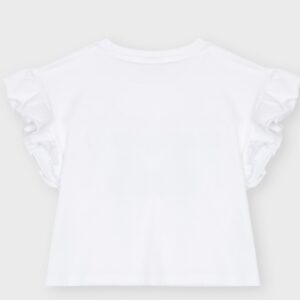 T-shirt blanc nœud dans les cheveux