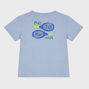 T-shirt bleu ciel PLAY TILL YOU WIN
