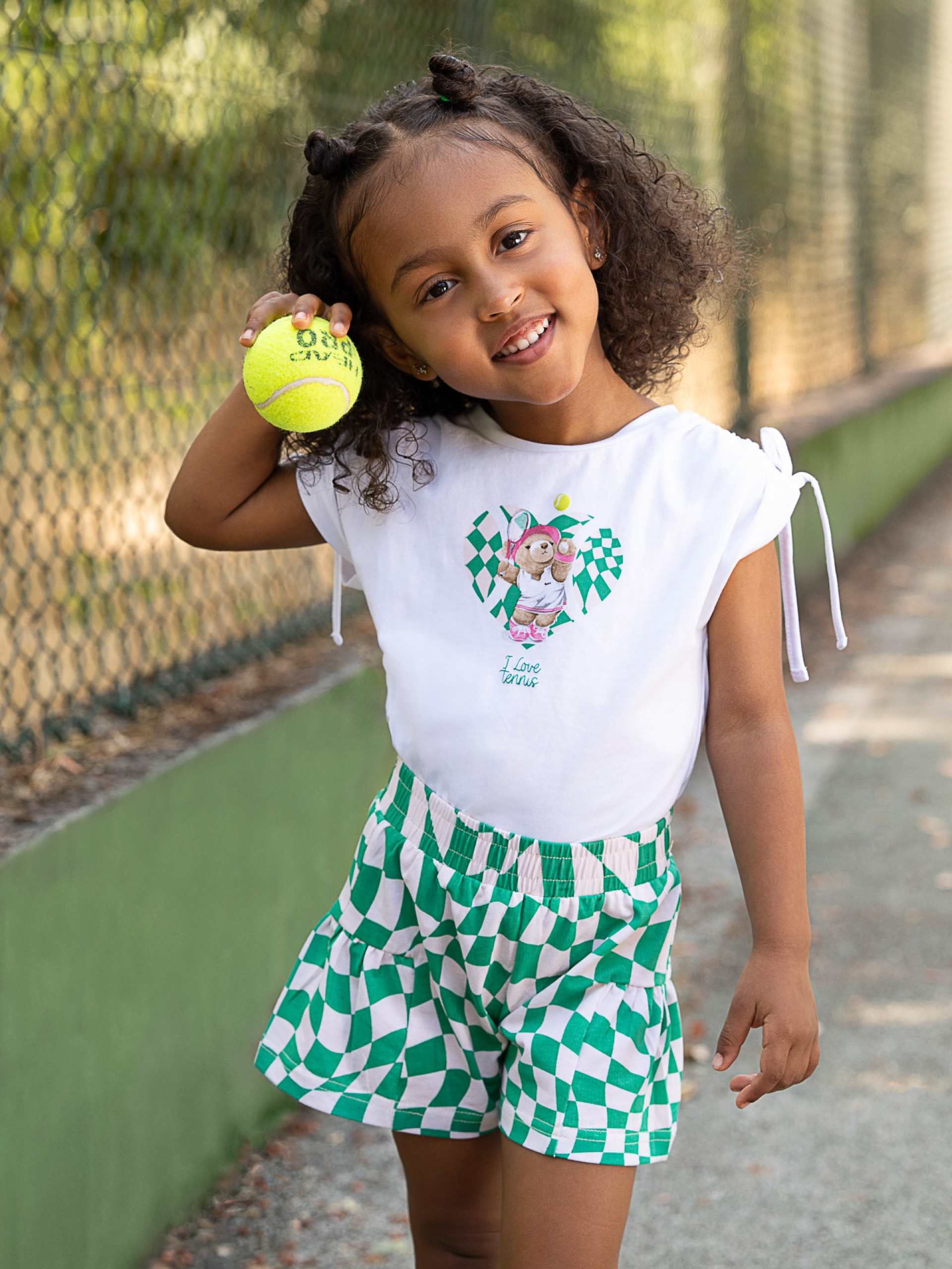 Ensemble blanc et vert I LOVE TENNIS – Image 4
