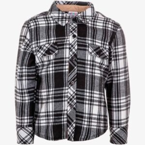 Chemise à carreaux noire