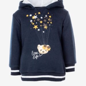 Robe pull marine nounours et étoiles jaunes