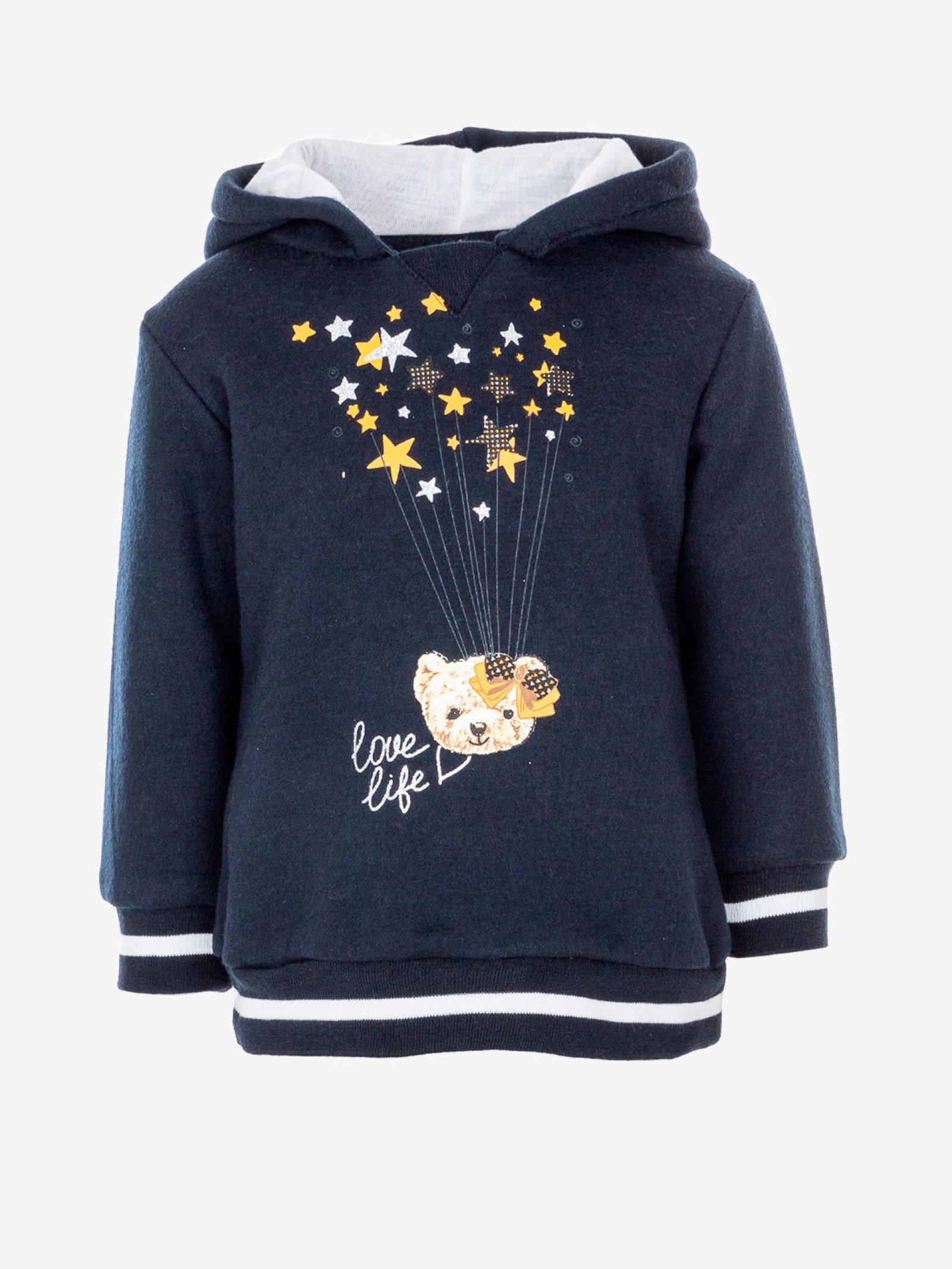robe pull marine chaude et douillette pour bébé fille, boutique de vêtements pour enfants à saint martin en haut dans les monts du lyonnais