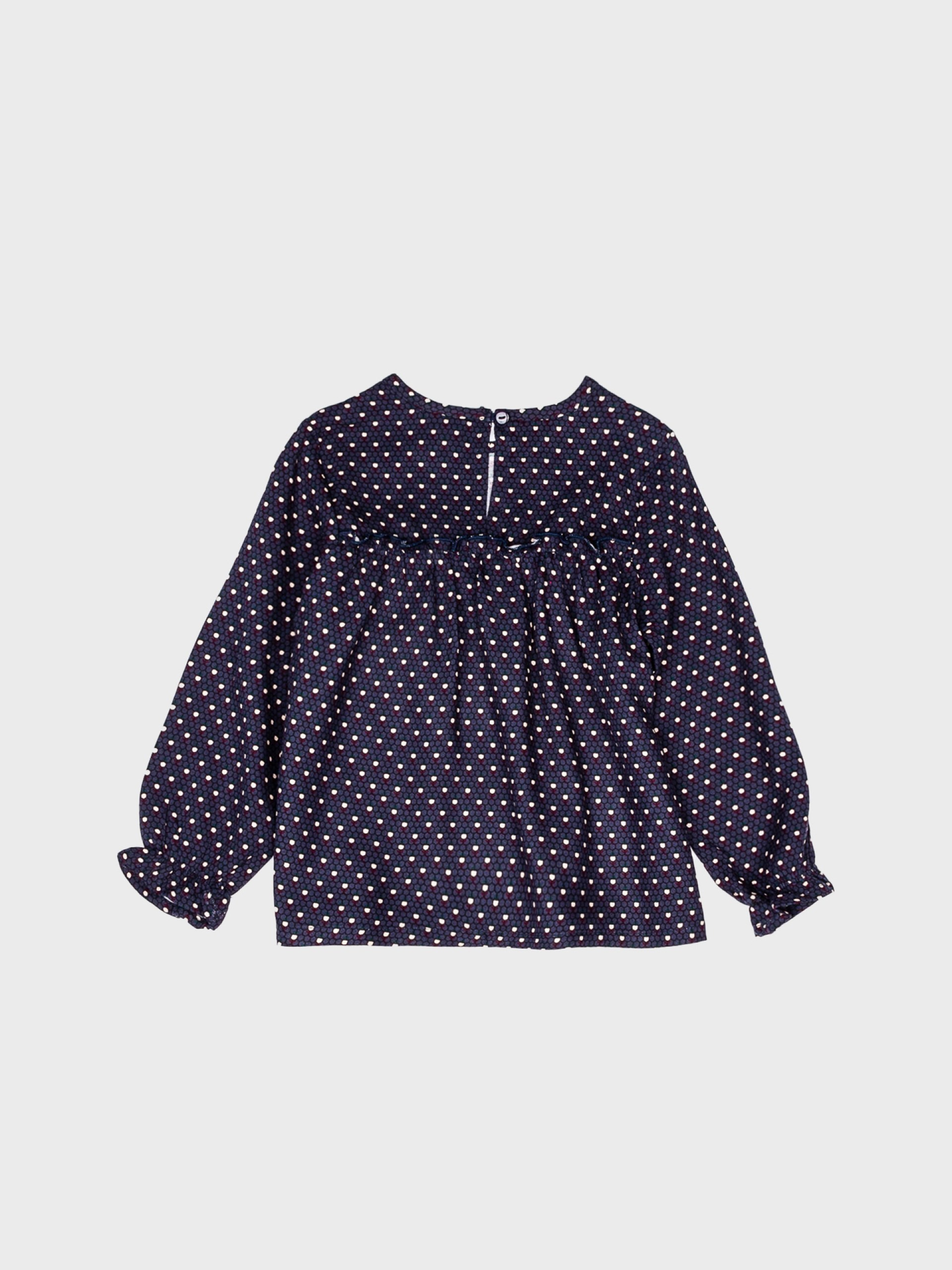 blouse marine pour petite fille, idéal cadeau naissance pour bébé, boutique de vêtements pour enfants à saint martin en haut dans les monts du lyonnais