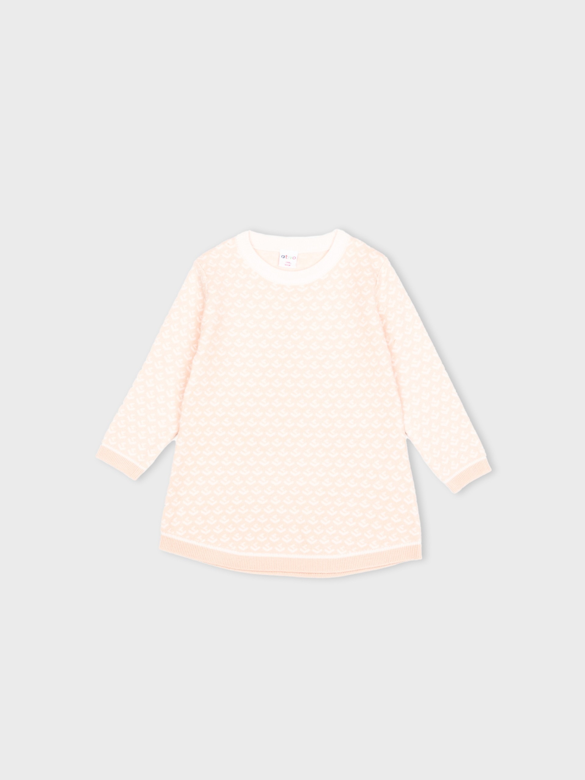 robe pull rose saumon pour bébé fille, boutique de vêtements à saint martin en haut dans les monts du lyonnais