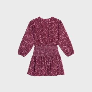 Robe bordeaux fleurie