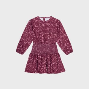 Robe bordeaux fleurie