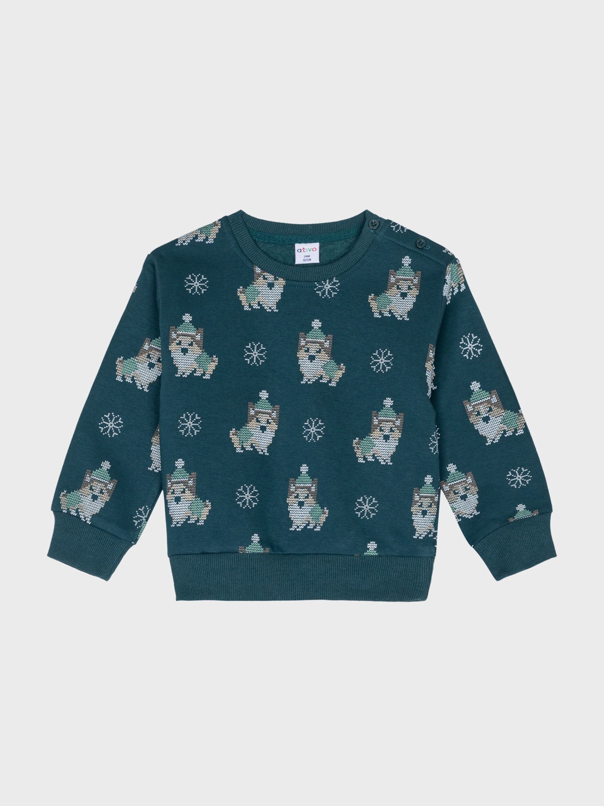 sweat molletonné vert avec poche centrale pour bébé garçon, boutique de vêtements pour enfants à saint martin en haut dans les monts du lyonnais