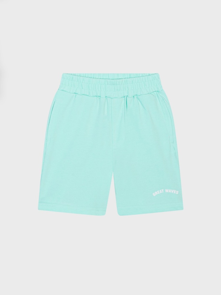 short turquoise pour bébé garçon, léger et confortable, boutique de vêtements à saint martin en haut dans les monts du lyonnais