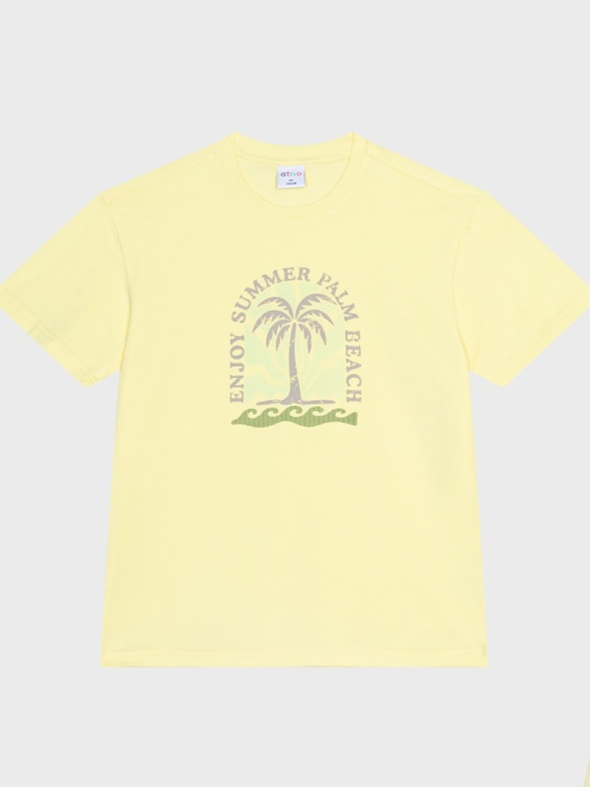 t-shirt jaune pour garçons et ados, t-shirt pour l'été, boutique de vêtements à saint martin en haut dans les monts du lyonnais