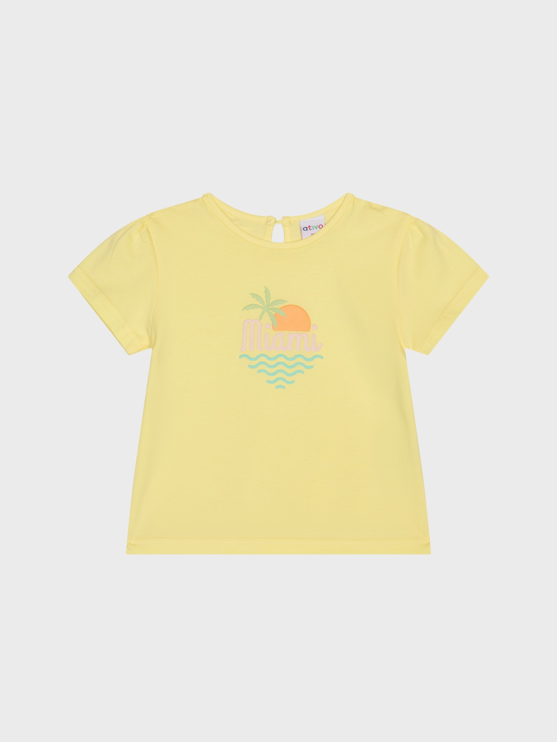 T-shirt jaune et coloré pour petite fille, boutique de vêtement pour enfants à Saint Martin-en-Haut, dans les Monts du Lyonnais