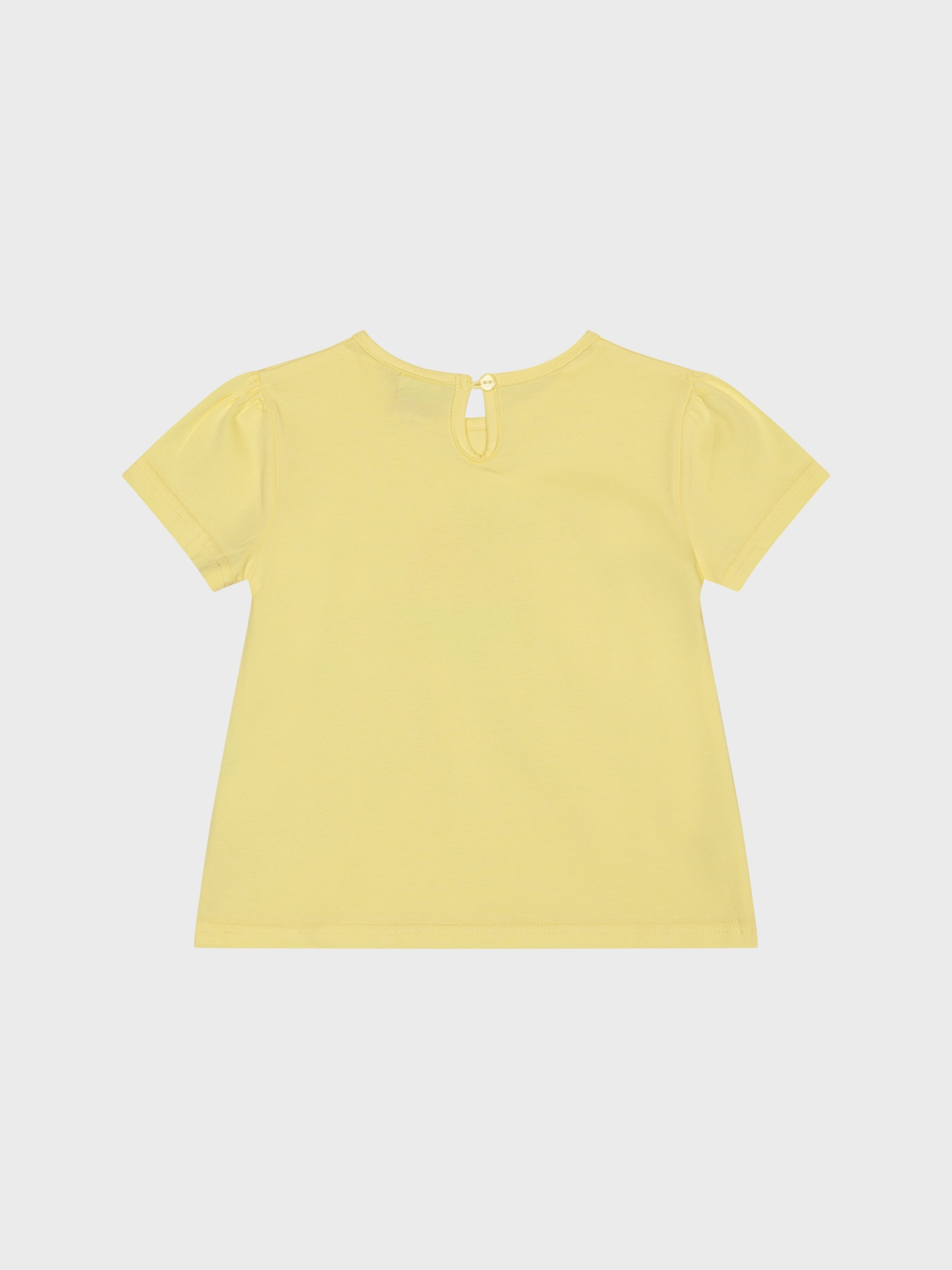 T-shirt jaune et coloré pour petite fille, boutique de vêtement pour enfants à Saint Martin-en-Haut, dans les Monts du Lyonnais