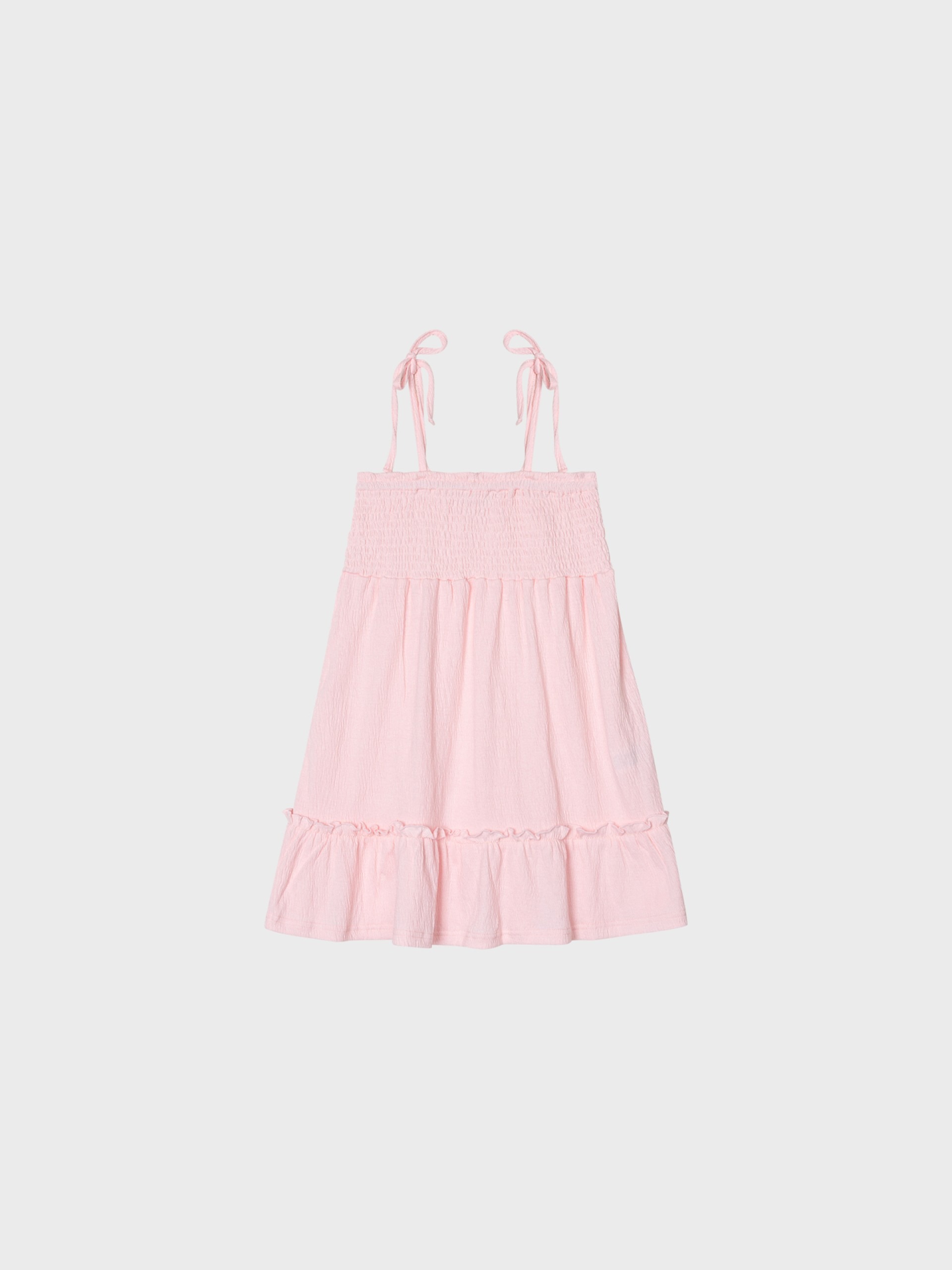 Robe légère d'été rose à bretelles en coton, boutique de vêtements pour enfants à Saint Martin en Haut dans les Monts du Lyonnais