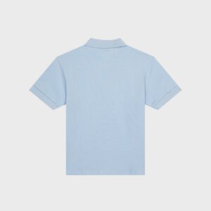 Polo bleu ciel écusson beige