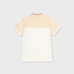Polo blanc et beige