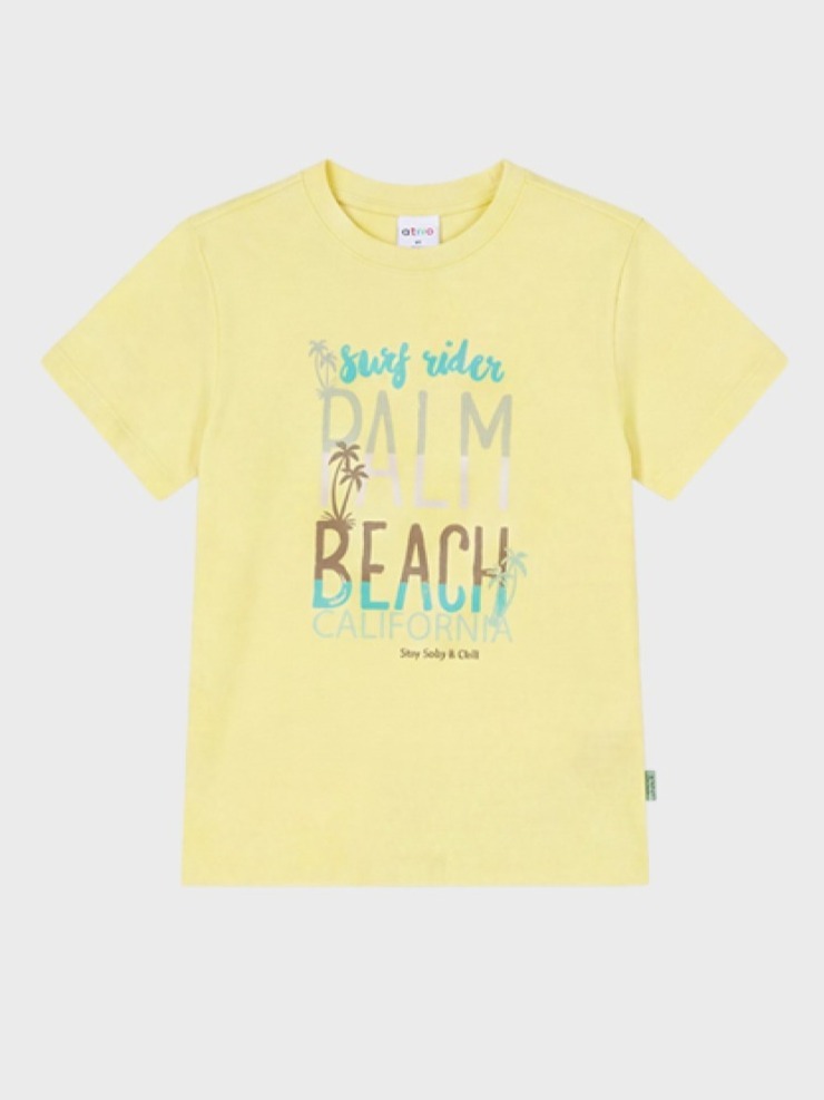 t-shirt jaune pour garçons et ados, t-shirt pour l'été, boutique de vêtements à saint martin en haut dans les monts du lyonnais