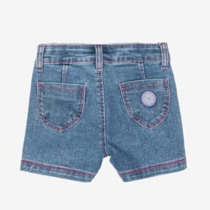 Short en jean bordure rose