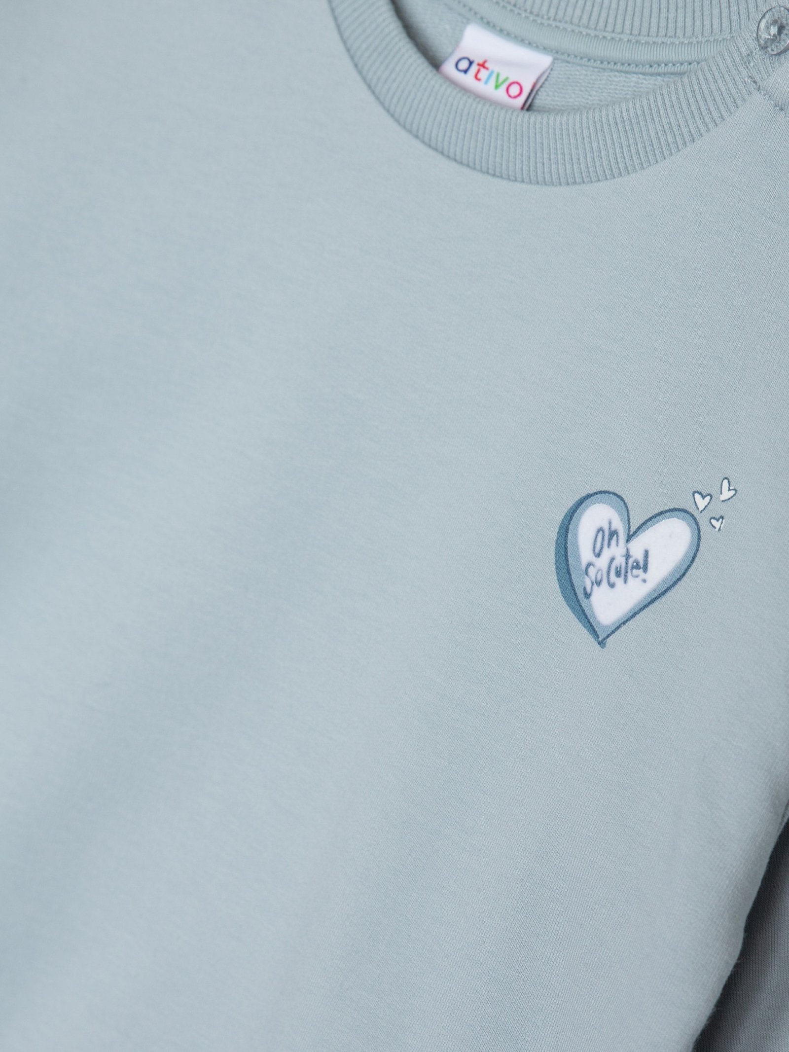 sweat bleu clair pour bébé fille, boutique de vêtements pour enfants à saint martin en haut dans les monts du lyonnais