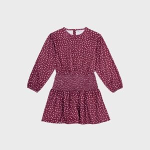 Robe bordeaux fleurie